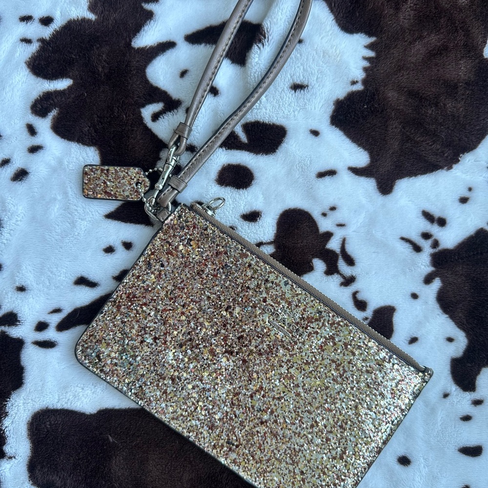 Coach Glittery Gold Women's Wristlet